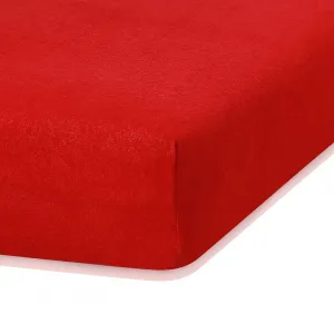 Froté prestieradlo s gumou AmeliaHome Ruby červené, veľkosť 140-160x200