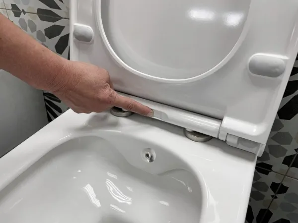 SAPHO - AVVA CLEANWASH závesná WC misa s bidet. spŕškou, Rimless, 35,5x53cm, biela 100312