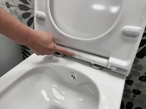 SAPHO - AVVA CLEANWASH závesná WC misa s bidet. spŕškou, Rimless, 35,5x53cm, biela 100312