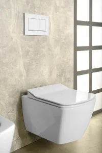 SAPHO - GLANC závesná WC misa, Rimless, 37x51,5cm, biela GC321