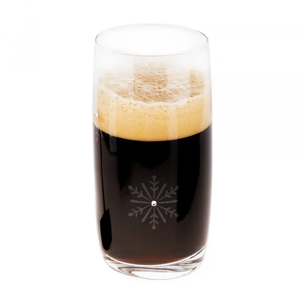 TEMPO-KONDELA SNOWFLAKE DRINK, poháre na vodu, set 4 ks, s kryštálmi, 460 ml