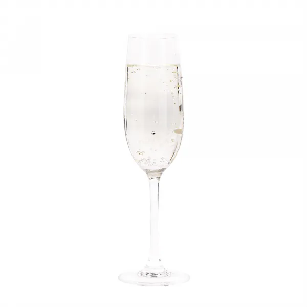 TEMPO-KONDELA SNOWFLAKE CHAMPAGNE, poháre na šampanské, set 4 ks, s kryštálmi, 230 ml