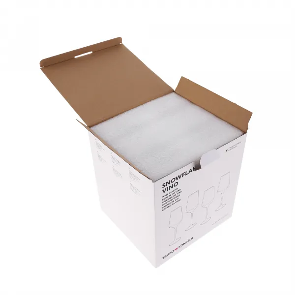 TEMPO-KONDELA SNOWFLAKE VINO, poháre na víno, set 4 ks, s kryštálmi, 450 ml