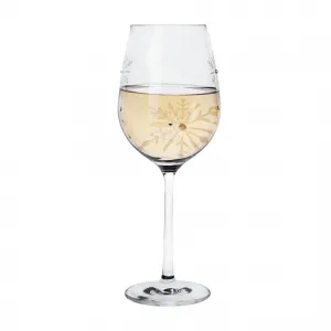 TEMPO-KONDELA SNOWFLAKE VINO, poháre na víno, set 4 ks, s kryštálmi, 450 ml