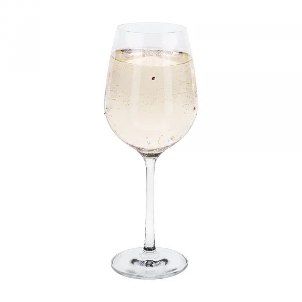TEMPO-KONDELA SNOWFLAKE VINO, poháre na víno, set 4 ks, s kryštálmi, 450 ml