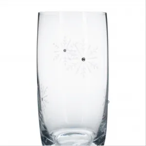 TEMPO-KONDELA SNOWFLAKE DRINK, poháre na vodu, set 4 ks, s kryštálmi, 460 ml