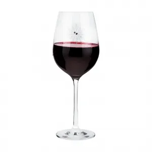 TEMPO-KONDELA SNOWFLAKE VINO, poháre na víno, set 4 ks, s kryštálmi, 450 ml