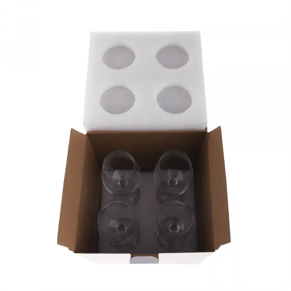 TEMPO-KONDELA SNOWFLAKE VINO, poháre na víno, set 4 ks, s kryštálmi, 450 ml