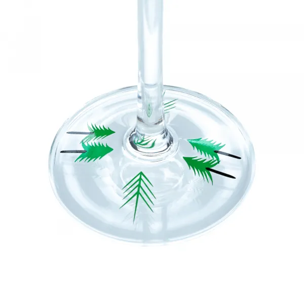 TEMPO-KONDELA TIPSY TRIO, poháre na víno, set 3 ks, 450 ml, číre so zimným motívom