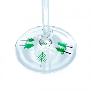TEMPO-KONDELA TIPSY TRIO, poháre na víno, set 3 ks, 450 ml, číre so zimným motívom