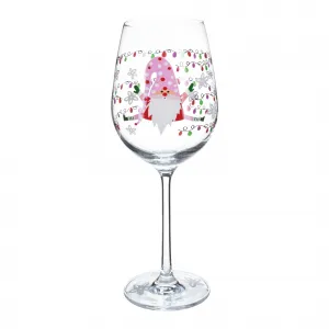 TEMPO-KONDELA TIPSY TRIO, poháre na víno, set 3 ks, 450 ml, číre so zimným motívom