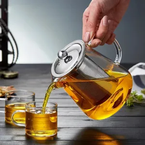 TEMPO-KONDELA KLARY, čajník so sitkom, 1,3 l, sklenený
