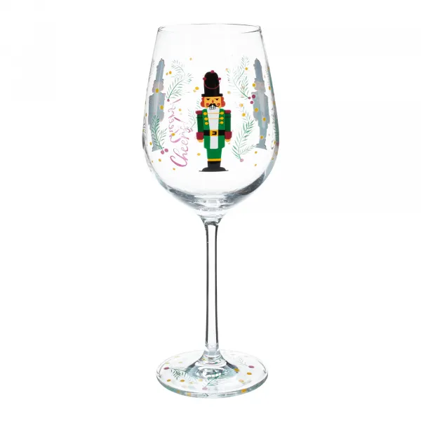 TEMPO-KONDELA TIPSY TRIO, poháre na víno, set 3 ks, 450 ml, číre so zimným motívom