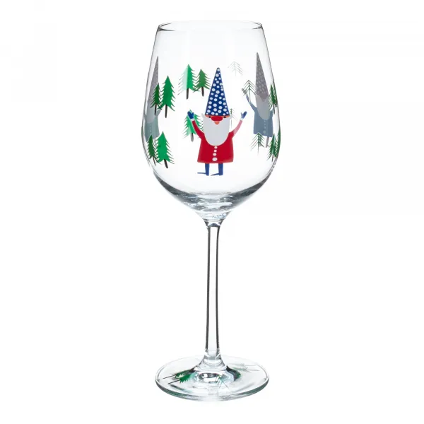 TEMPO-KONDELA TIPSY TRIO, poháre na víno, set 3 ks, 450 ml, číre so zimným motívom