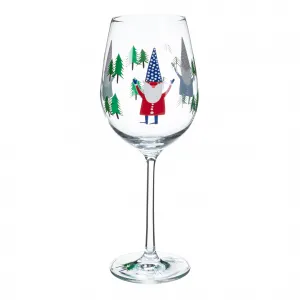 TEMPO-KONDELA TIPSY TRIO, poháre na víno, set 3 ks, 450 ml, číre so zimným motívom