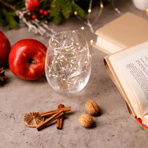 TEMPO-KONDELA  SNOWFLAKE STRIK, poháre, set 4 ks, s kryštálmi, 530 ml
