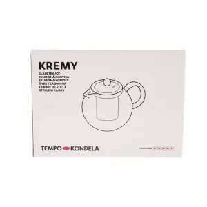 TEMPO-KONDELA KREMY, čajník so sitkom, 0,95 l, sklenený