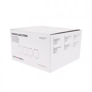TEMPO-KONDELA  SNOWFLAKE STRIK, poháre, set 4 ks, s kryštálmi, 530 ml