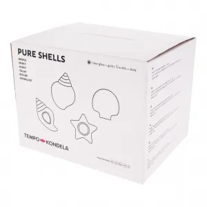 Servírovacie misky, set 4 ks, sklo, PURE SHELLS