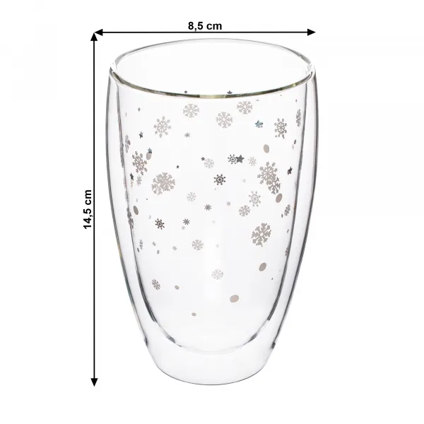 TEMPO-KONDELA HOTCOLD TYP 33, termo poháre, set 2 ks, s vločkami, 450 ml