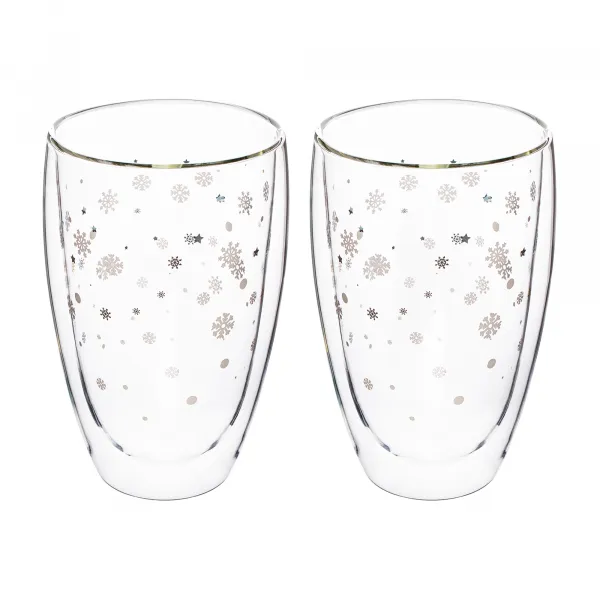TEMPO-KONDELA HOTCOLD TYP 33, termo poháre, set 2 ks, s vločkami, 450 ml