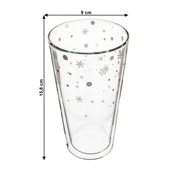 TEMPO-KONDELA HOTCOLD TYP 34, termo poháre, set 2 ks, s vločkami, 400 ml