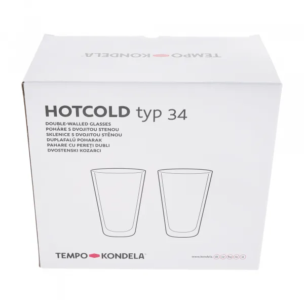 TEMPO-KONDELA HOTCOLD TYP 34, termo poháre, set 2 ks, s vločkami, 400 ml
