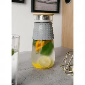 TEMPO-KONDELA GLAZO, karafa na vodu/čaj, 1200 ml, s viečkom a sitkom