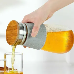TEMPO-KONDELA GLAZO, karafa na vodu/čaj, 1200 ml, s viečkom a sitkom