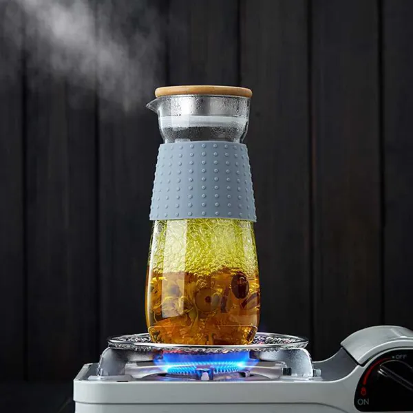 TEMPO-KONDELA GLAZO, karafa na vodu/čaj, 1200 ml, s viečkom a sitkom
