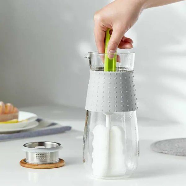 TEMPO-KONDELA GLAZO, karafa na vodu/čaj, 1200 ml, s viečkom a sitkom
