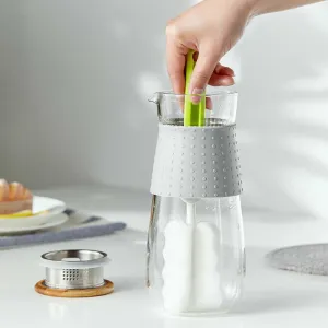 TEMPO-KONDELA GLAZO, karafa na vodu/čaj, 1200 ml, s viečkom a sitkom