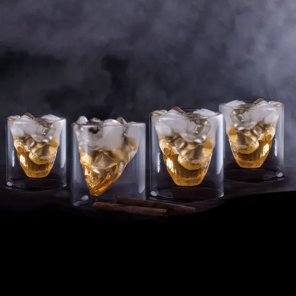 TEMPO-KONDELA HOTCOLD TYP 35, termo poháre, set 4 ks, lebka, 75 ml