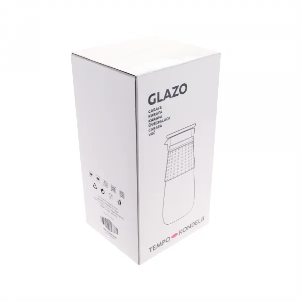 TEMPO-KONDELA GLAZO, karafa na vodu/čaj, 1200 ml, s viečkom a sitkom