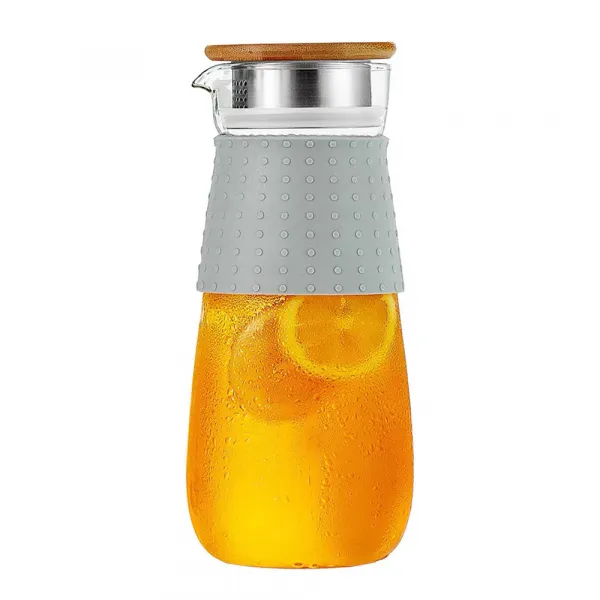 TEMPO-KONDELA GLAZO, karafa na vodu/čaj, 1200 ml, s viečkom a sitkom