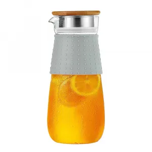 TEMPO-KONDELA GLAZO, karafa na vodu/čaj, 1200 ml, s viečkom a sitkom