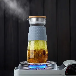 TEMPO-KONDELA GLAZO, karafa na vodu/čaj, 1200 ml, s viečkom a sitkom