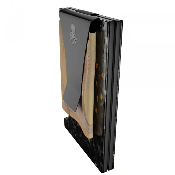 Innocent Smart AirTag Wallet - Forged Carbon Black/Gold