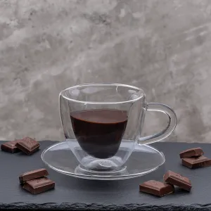 Termo poháre, set 2 ks, šálka Heart s podšálkami, v tvare srdca, 150 ml, HOTCOOL TYP 5