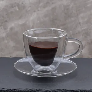 Termo poháre, set 2 ks, šálka Heart s podšálkami, v tvare srdca, 150 ml, HOTCOOL TYP 5
