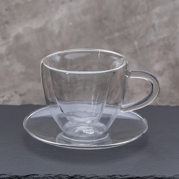 Termo poháre, set 2 ks, šálka Heart s podšálkami, v tvare srdca, 150 ml, HOTCOOL TYP 5