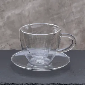 Termo poháre, set 2 ks, šálka Heart s podšálkami, v tvare srdca, 150 ml, HOTCOOL TYP 5