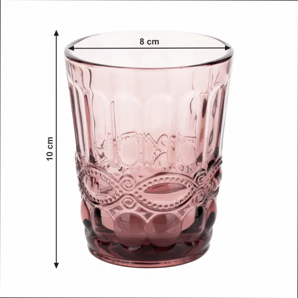 Poháre na vodu, set 4 ks, 240 ml, farebné vintage, SAVOY TYP 2