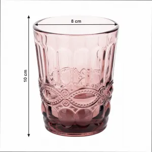 Poháre na vodu, set 4 ks, 240 ml, farebné vintage, SAVOY TYP 2