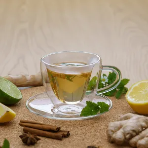 Termo poháre, set 2 ks, šálka Heart s podšálkami, v tvare srdca, 150 ml, HOTCOOL TYP 5
