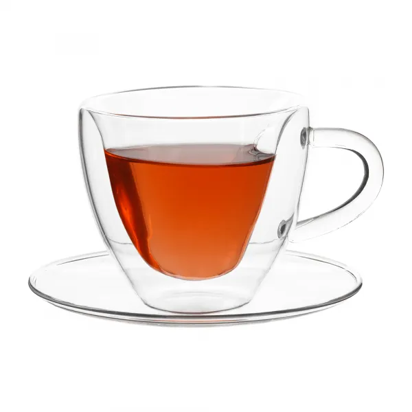 Termo poháre, set 2 ks, šálka Heart s podšálkami, v tvare srdca, 150 ml, HOTCOOL TYP 5