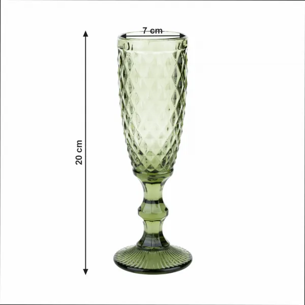 Poháre na na šampanské, set 4 ks, 150 ml, farebné, retro, VERITAS TYP 4