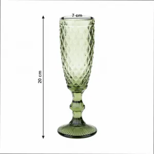 Poháre na na šampanské, set 4 ks, 150 ml, farebné, retro, VERITAS TYP 4