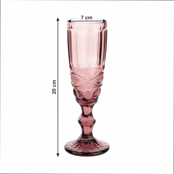 Poháre na šampanské, set 4 ks, 150 ml, farebné vintage, SAVOY TYP 4