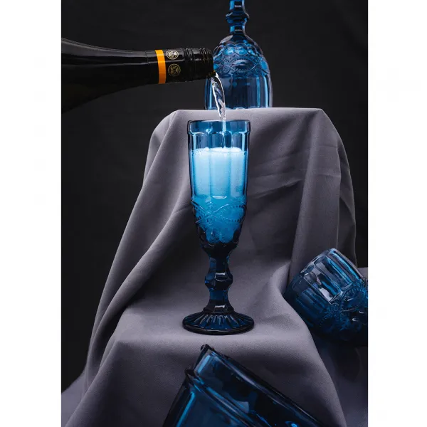 Poháre na šampanské, set 4 ks, 150 ml, farebné vintage, SAVOY TYP 4